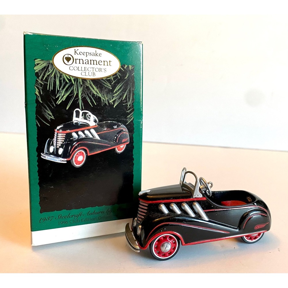 1996 Hallmark Keepsake 1937 Steelcraft Auburn Pedal Car Ornament Club Edition